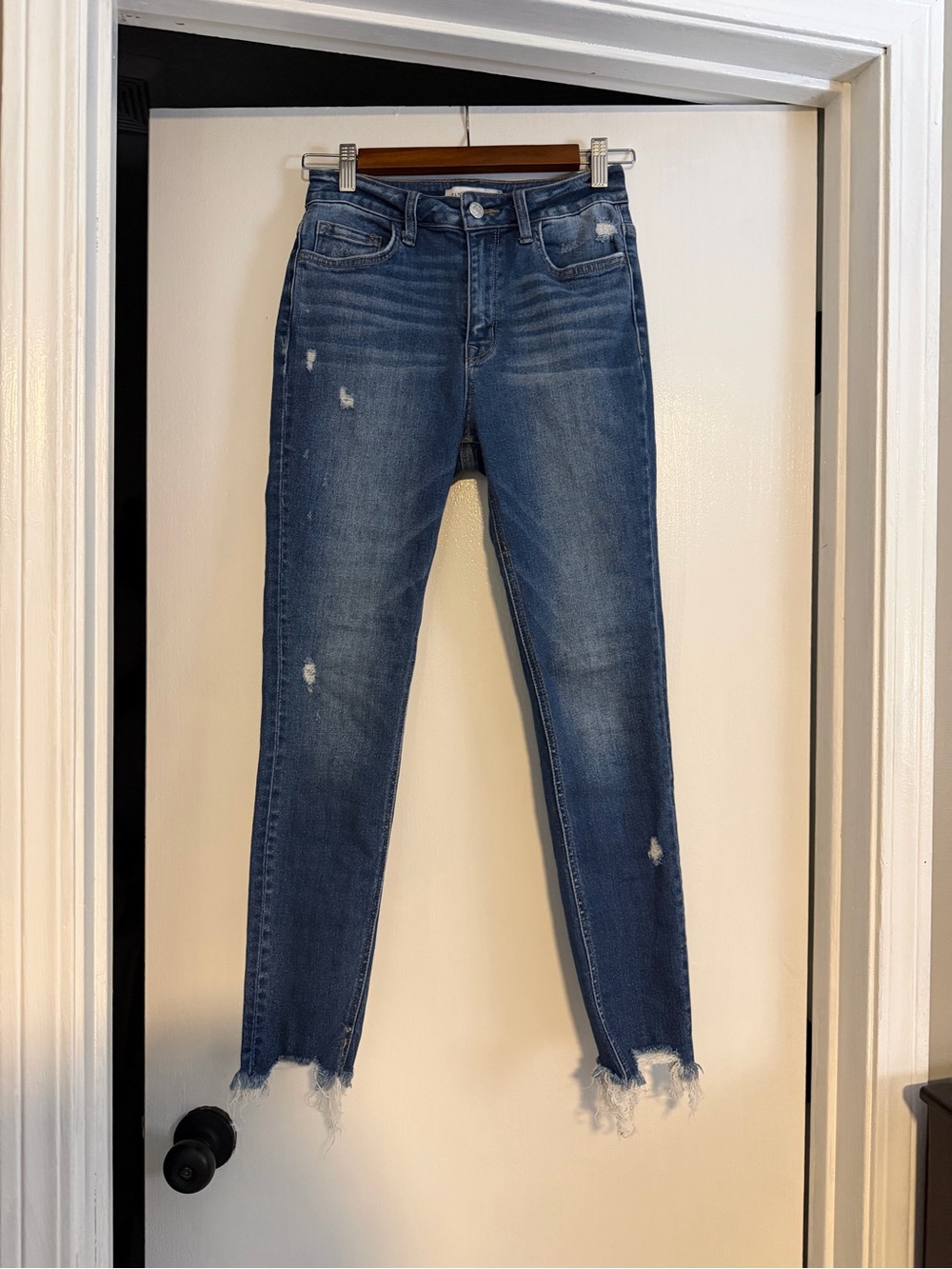 Flying Monkey Medium Blue Distressed High-Rise Skinny Jeans